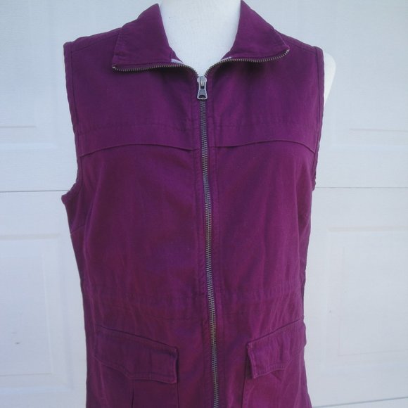 Columbia Vest Women's Size M Fuzz Zip with Inner Drawstring Waist - Picture 1 of 13